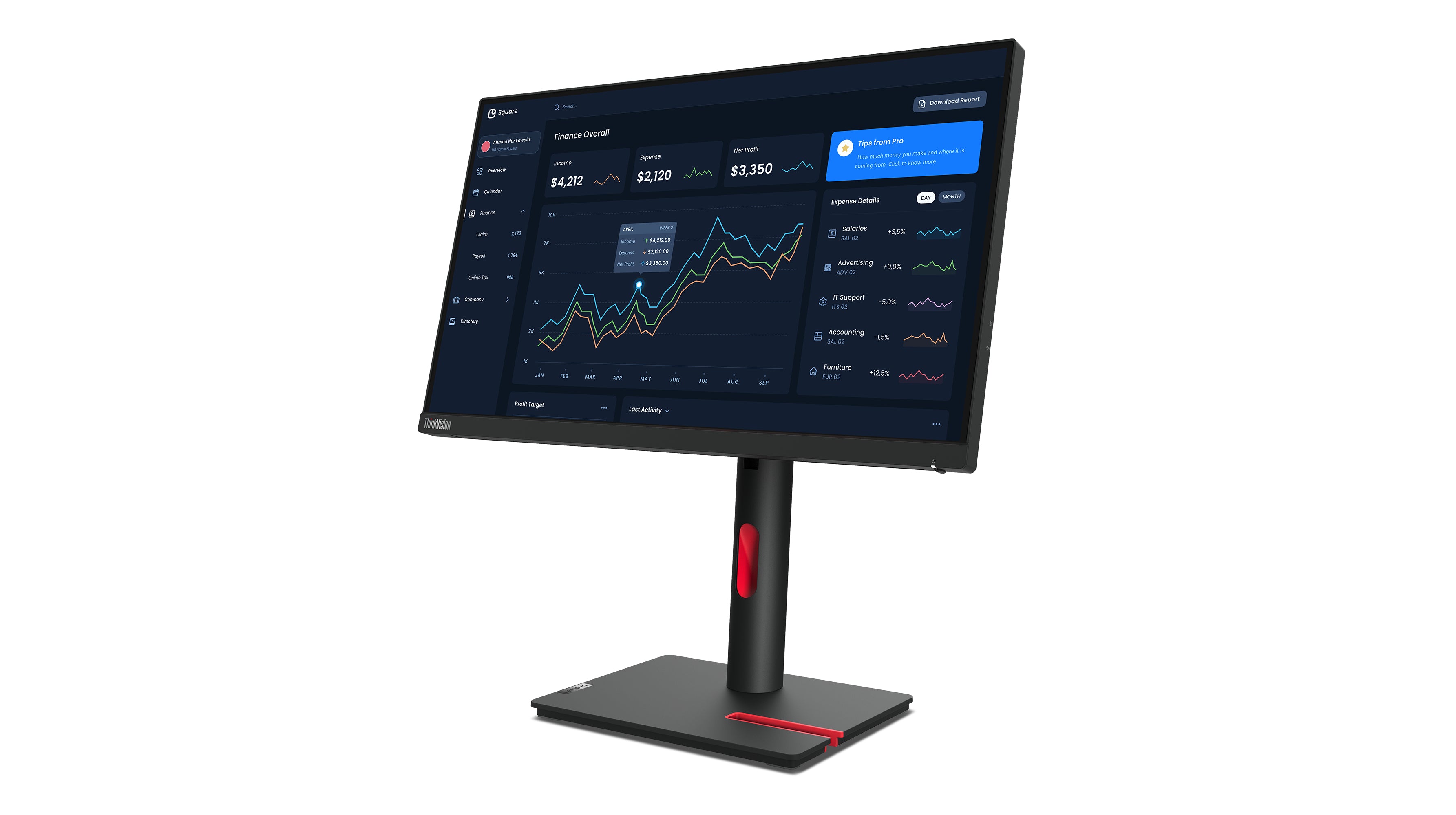 Lenovo ThinkVision T22i-30 Moniteur