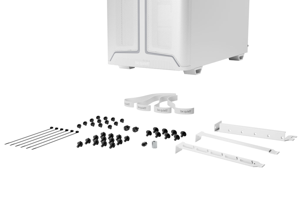 be quiet! Pure Base 501 Blanc | Boîtier PC vitré, Mini ATX / Micro ATX / ATX, 3 ventilateurs Pure Wings 3 140 mm PWM, bande ARGB