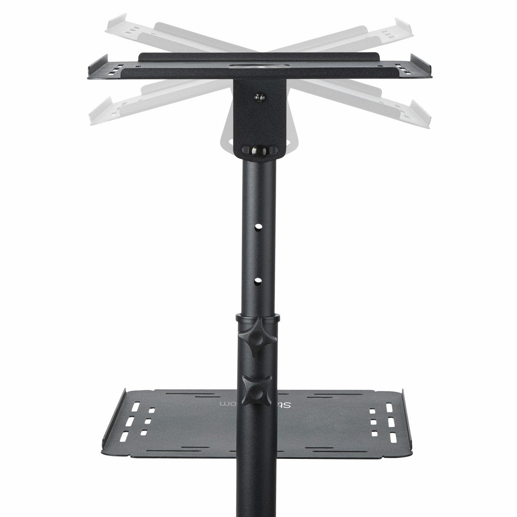 StarTech.com Table Vidéoprojecteur et Ordinateur Portable, Support Robuste 2 Étagères, Ajustable en Hauteur, Chariot Mob