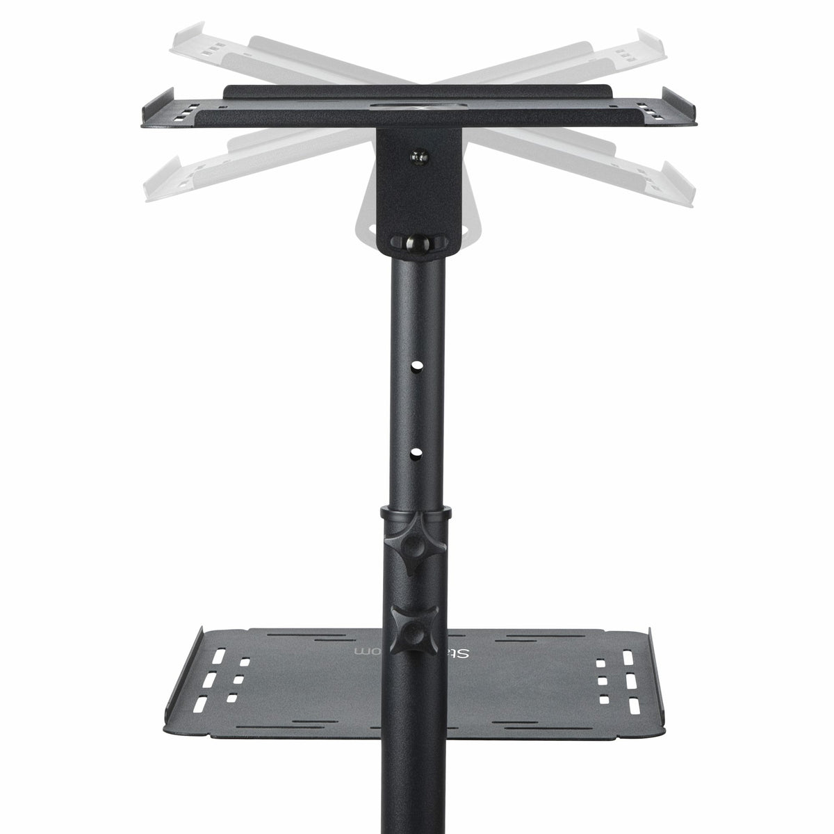 StarTech.com Table Vidéoprojecteur et Ordinateur Portable, Support Robuste 2 Étagères, Ajustable en Hauteur, Chariot Mob