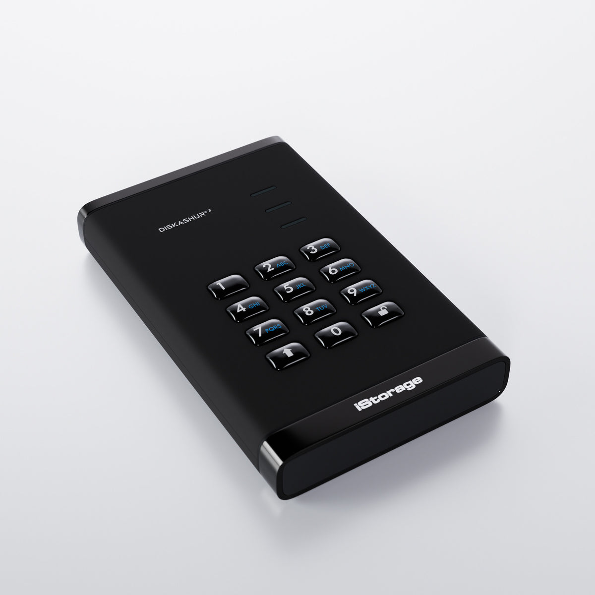 iStorage diskAshur3 HDD 256-bit 500GB - Black - vue 3