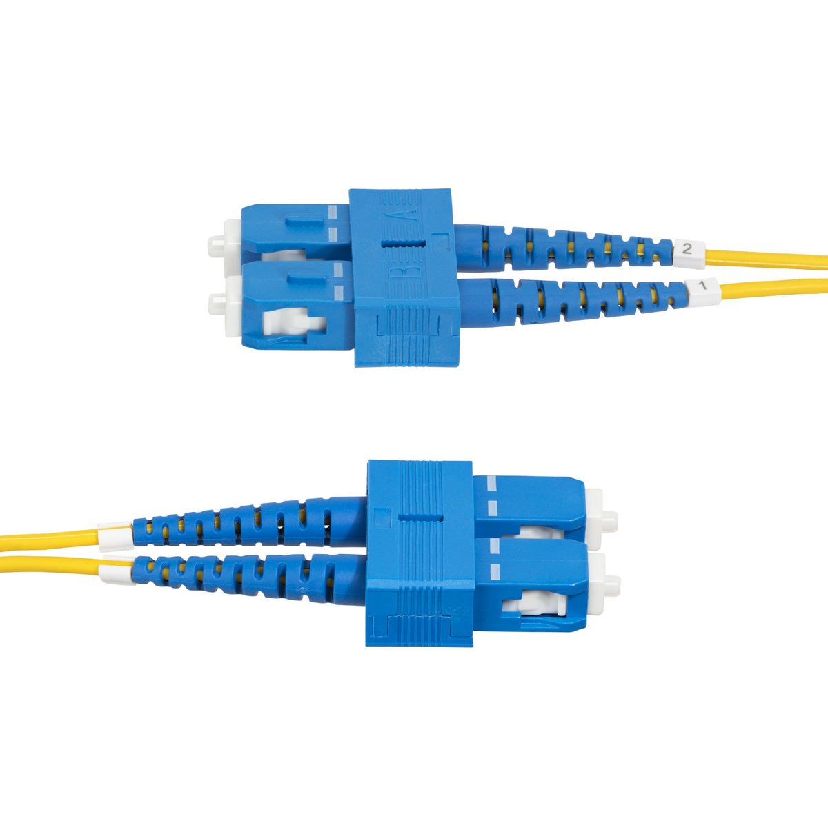 StarTech.com Câble Fibre Optique de 3m Duplex Monomode SC à SC (UPC) OS2, 9/125µm, 40G/100G, Cordon Fibre Optique, Insen