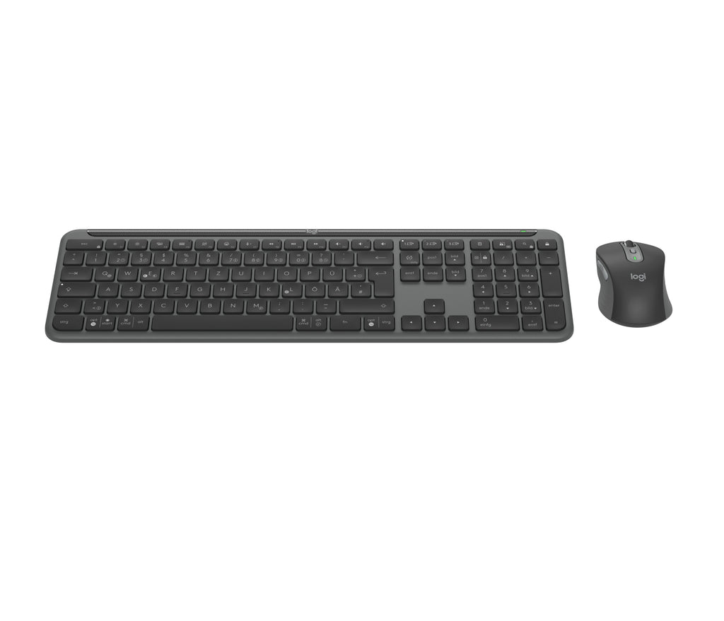 Logitech Signature Slim Combo MK950 Sæt med mus og tastatur Saks Trådløs Tysk