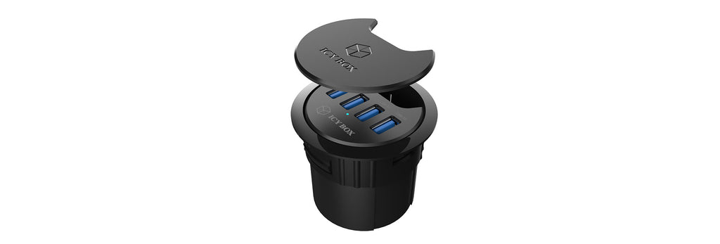 ICY BOX IB-HUB1403 USB 3.2 Gen 1 (3.1 Gen 1) Type-A 5000 Mbit/s Noir - vue 7