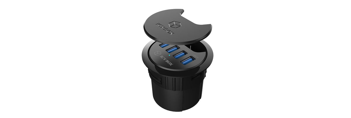 ICY BOX IB-HUB1403 USB 3.2 Gen 1 (3.1 Gen 1) Type-A 5000 Mbit/s Noir - vue 7