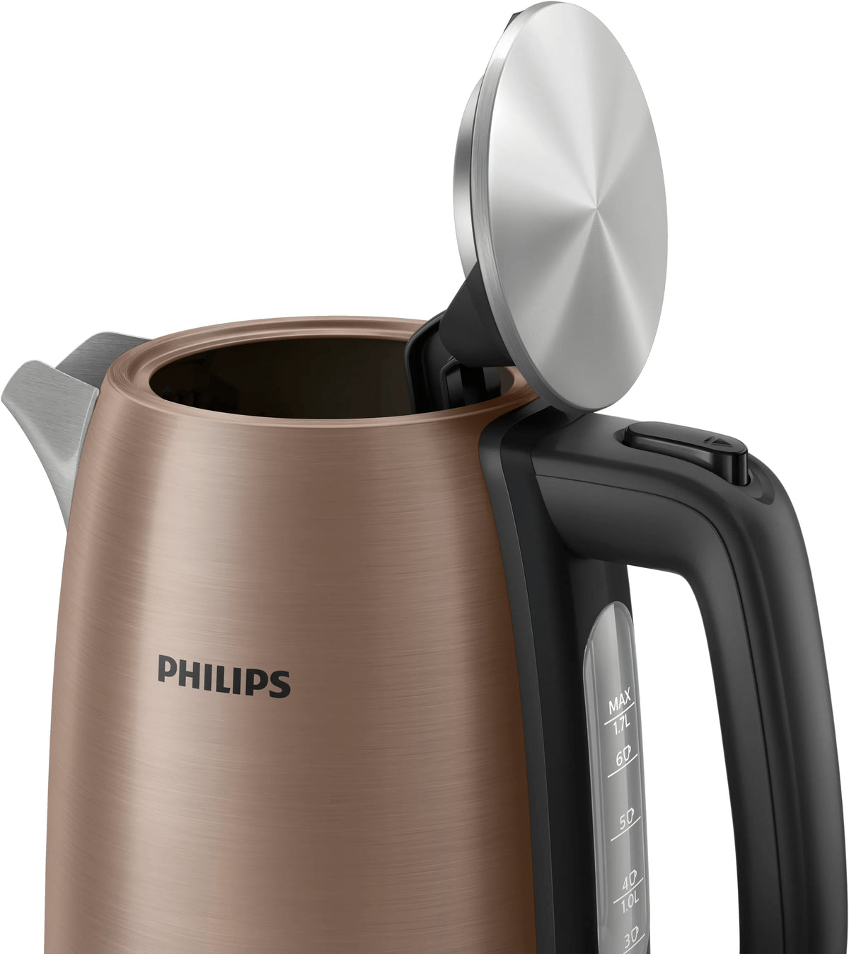 Philips Viva Collection HD9355/92 Bouilloire 1,7 L 1900 W, Noir et Cuivre