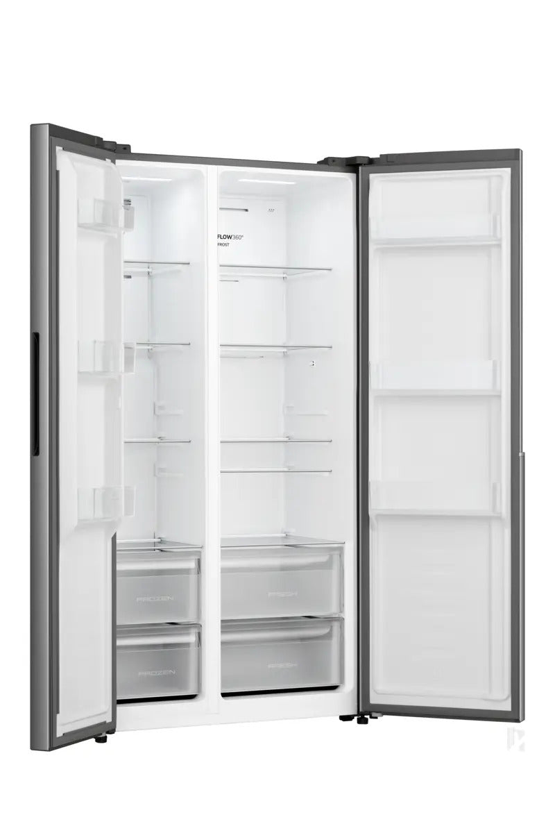 Gorenje Side by side kyl /frysskap med MultiFlow Cooling för jämn luftcirkulation i hela skapet. NoFrost Plus eliminerar