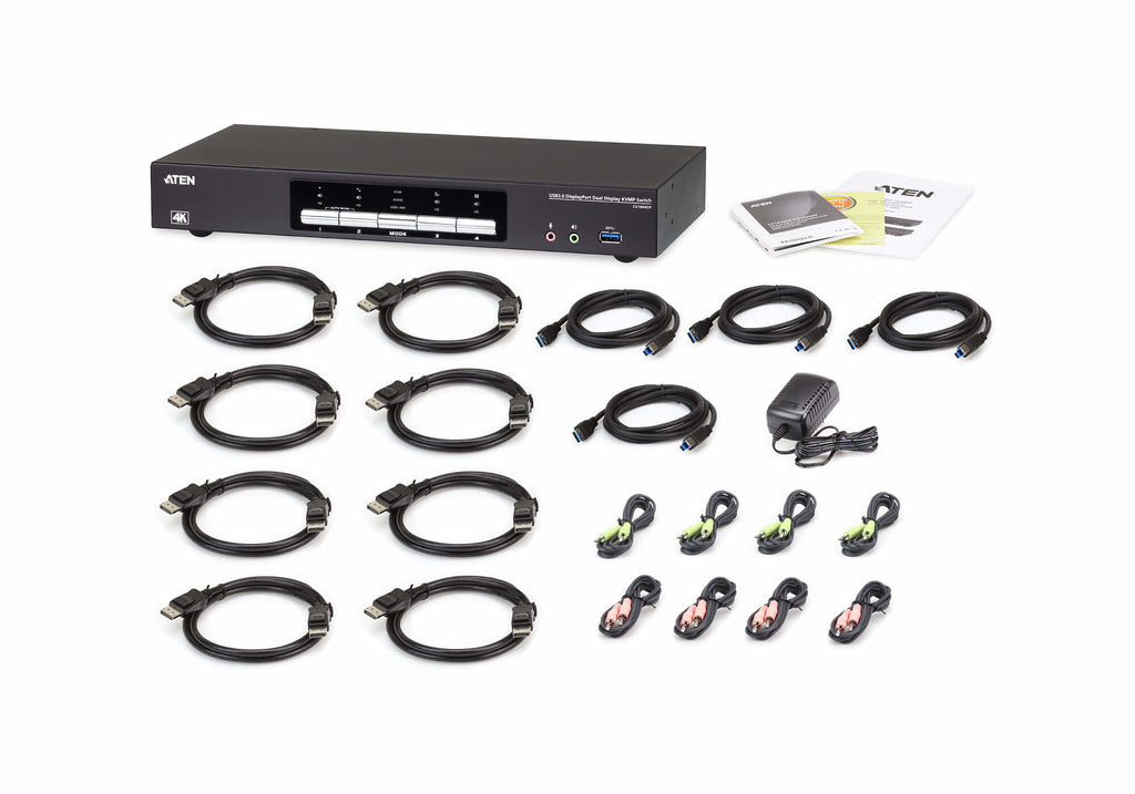 ATEN Commutateur KVMP™ deux affichage DisplayPort 4K 4 ports USB 3.0 - vue 5