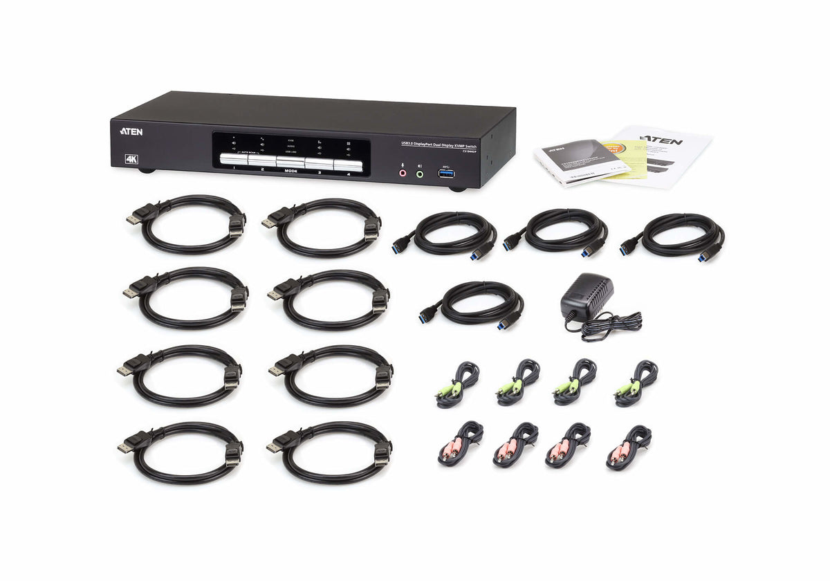 ATEN Commutateur KVMP™ deux affichage DisplayPort 4K 4 ports USB 3.0 - vue 5