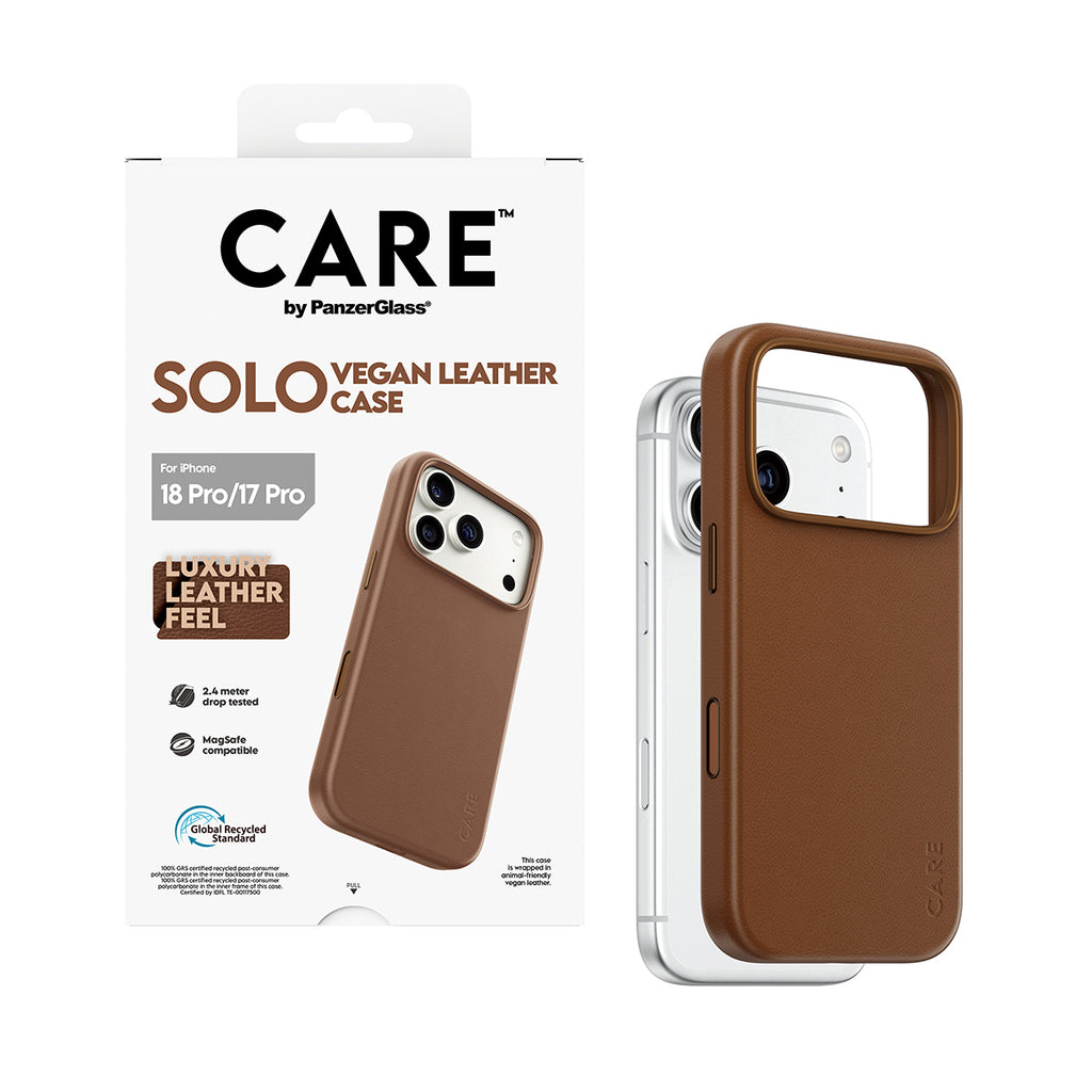 CARE™ by PanzerGlass® Solo Vegan Leather Case Brow - vue 5
