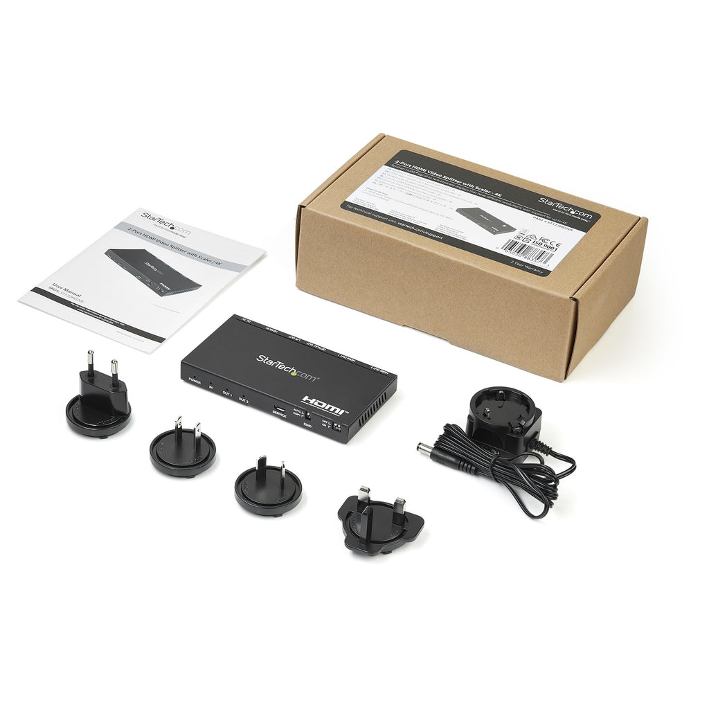 StarTech.com Répartiteur HDMI 2 ports 4K 60Hz avec Scaler et Son Surround 7.1