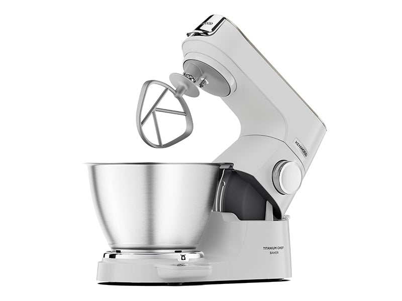 Kenwood KVC65.001WH Robot de Cuisine 1200 W, Bol 5 L en Acier Inoxydable, Blanc, Balances Intégrées