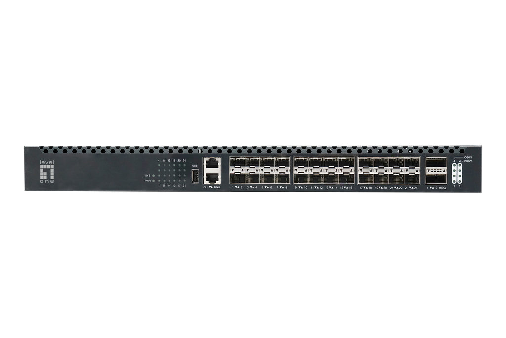 LevelOne XQS-3126 Commutateur Réseau Géré L3, Noir