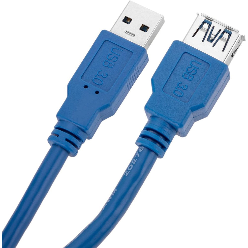 Câble Extension USB 3.2 Gen 1 (3.1 Gen 1) USB-A Mâle vers Femelle, 3m, 5 Gbit/s, Bleu