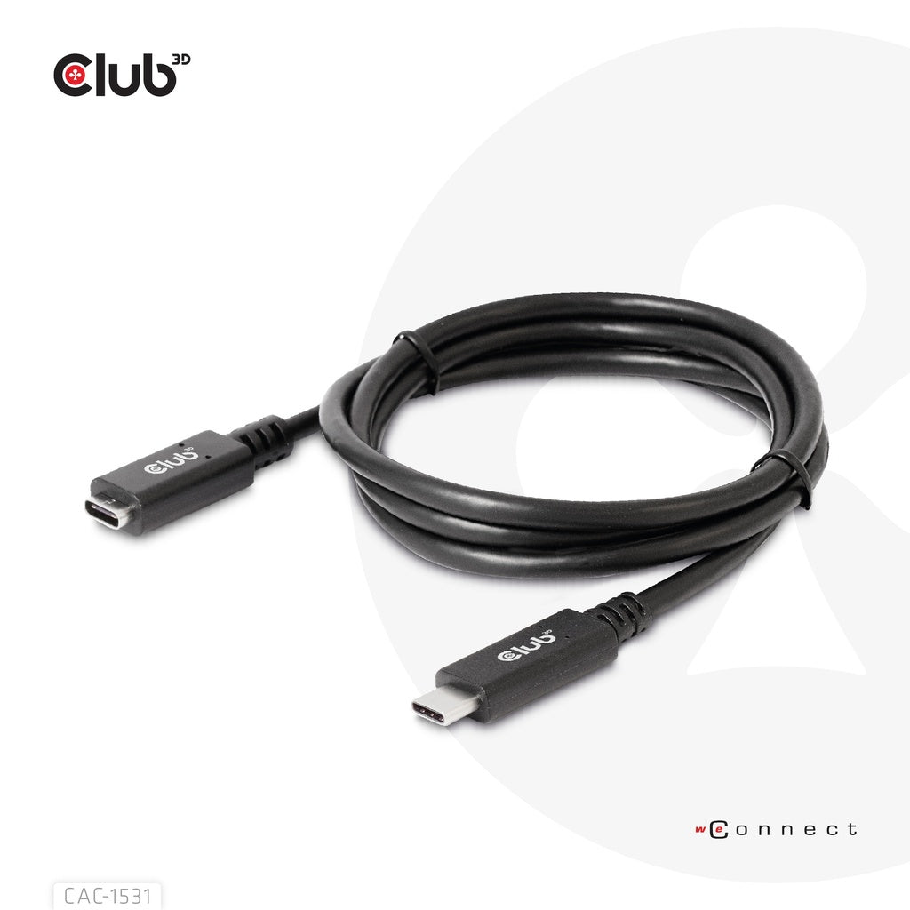 CLUB3D CAC-1531 câble USB 1 m USB C 2 x USB C 5 Gbit/s 60 W Noir