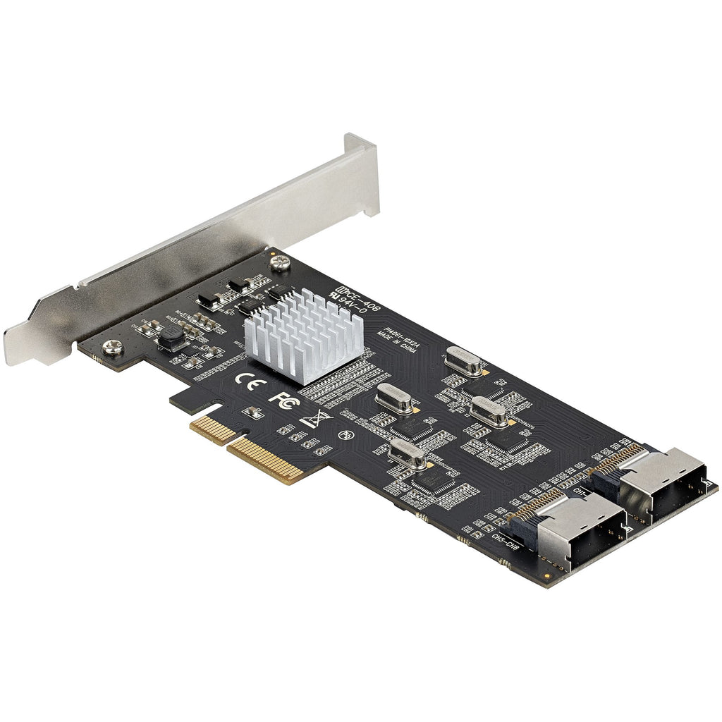 StarTech.com Carte Contrôleur SATA PCIe 8 ports, 6Gbps, PCI-e x4 Gen 2 vers SATA III pour HDD/SSD