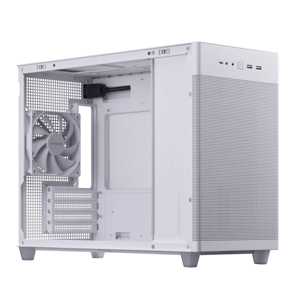 ASUS Prime AP201 MicroATX Mini Tower Blanc