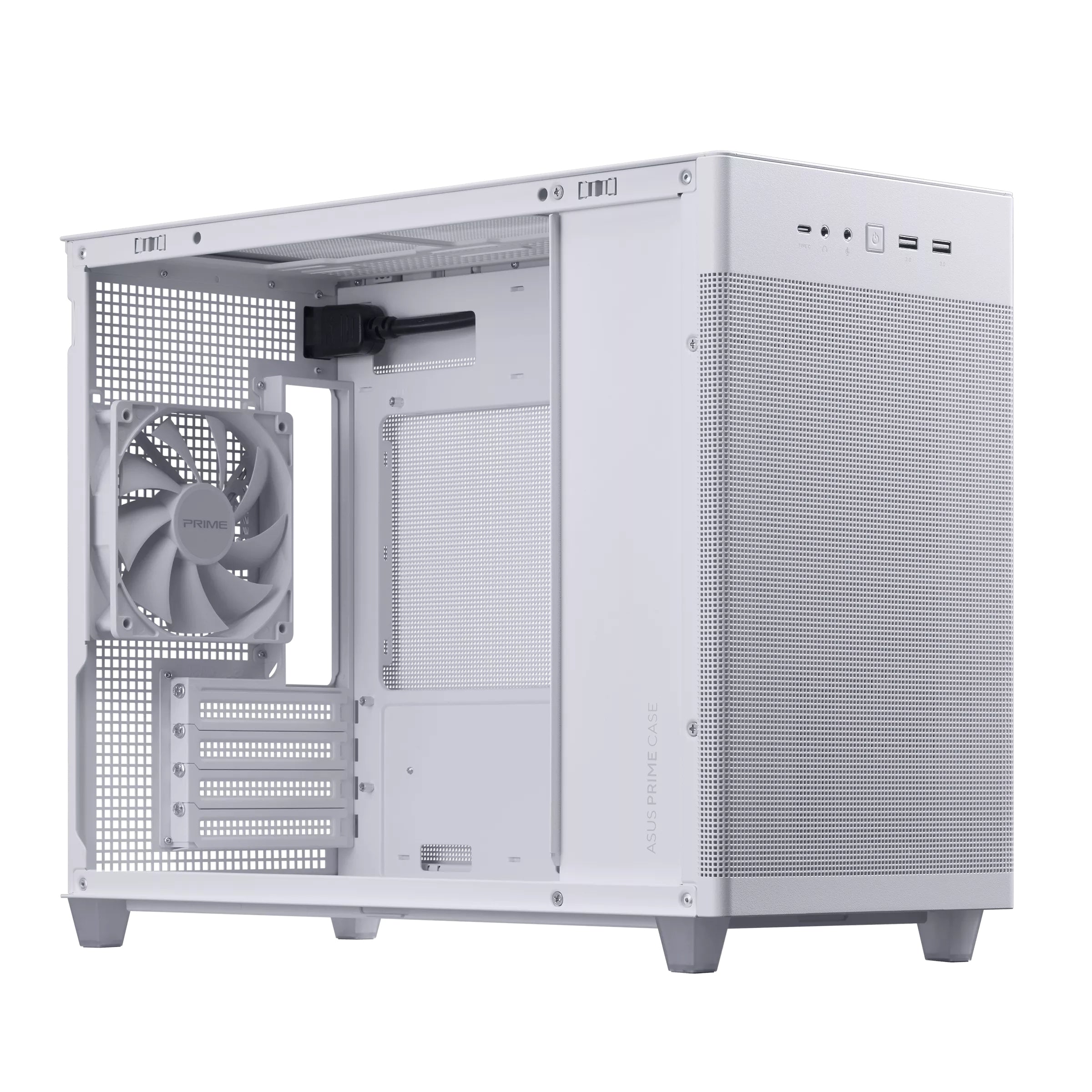 ASUS Prime AP201 MicroATX Mini Tower Blanc
