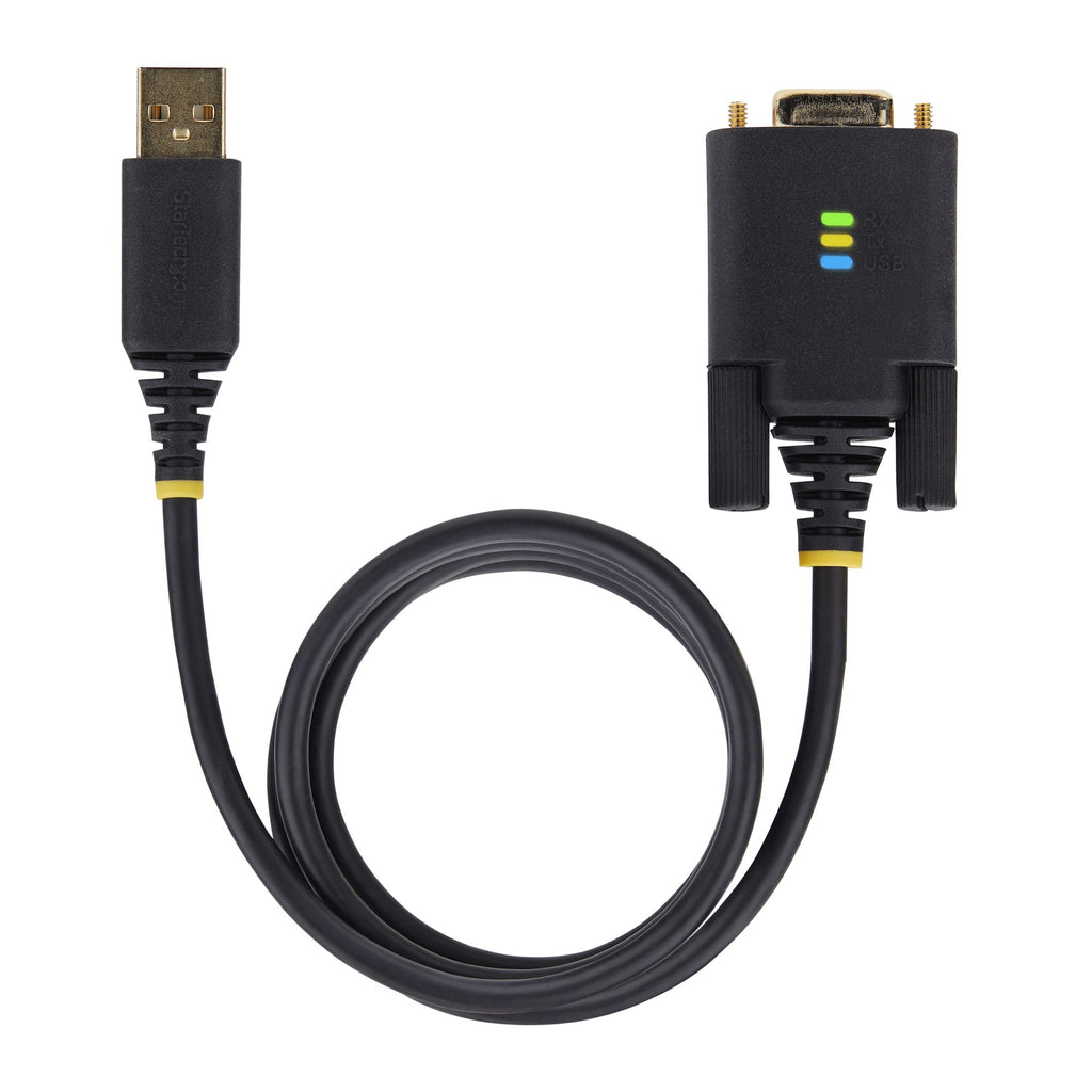 StarTech.com Adaptateur USB vers Série Null Modem de 3m, Vis/Écrous DB9 Interchangeables, COM Rétention, Câble Adaptateu