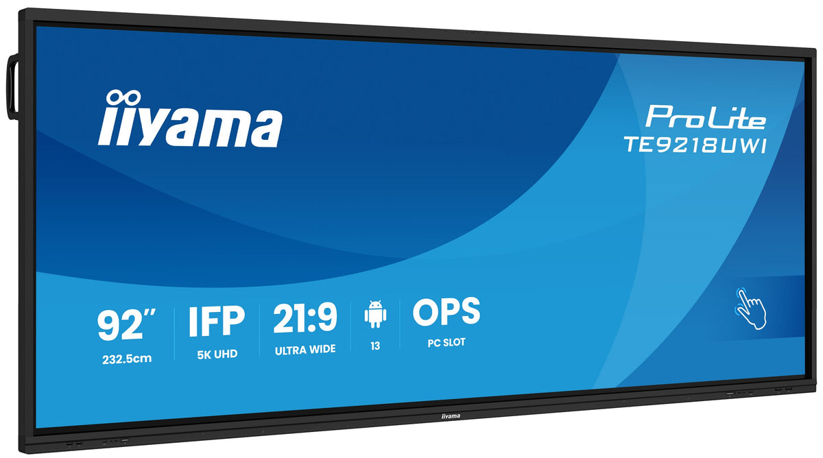 iiyama TE9218UWI-B1AG Écran d'affichage dynamique Kiosk 91.5" LED 5K Ultra HD Tactile Noir