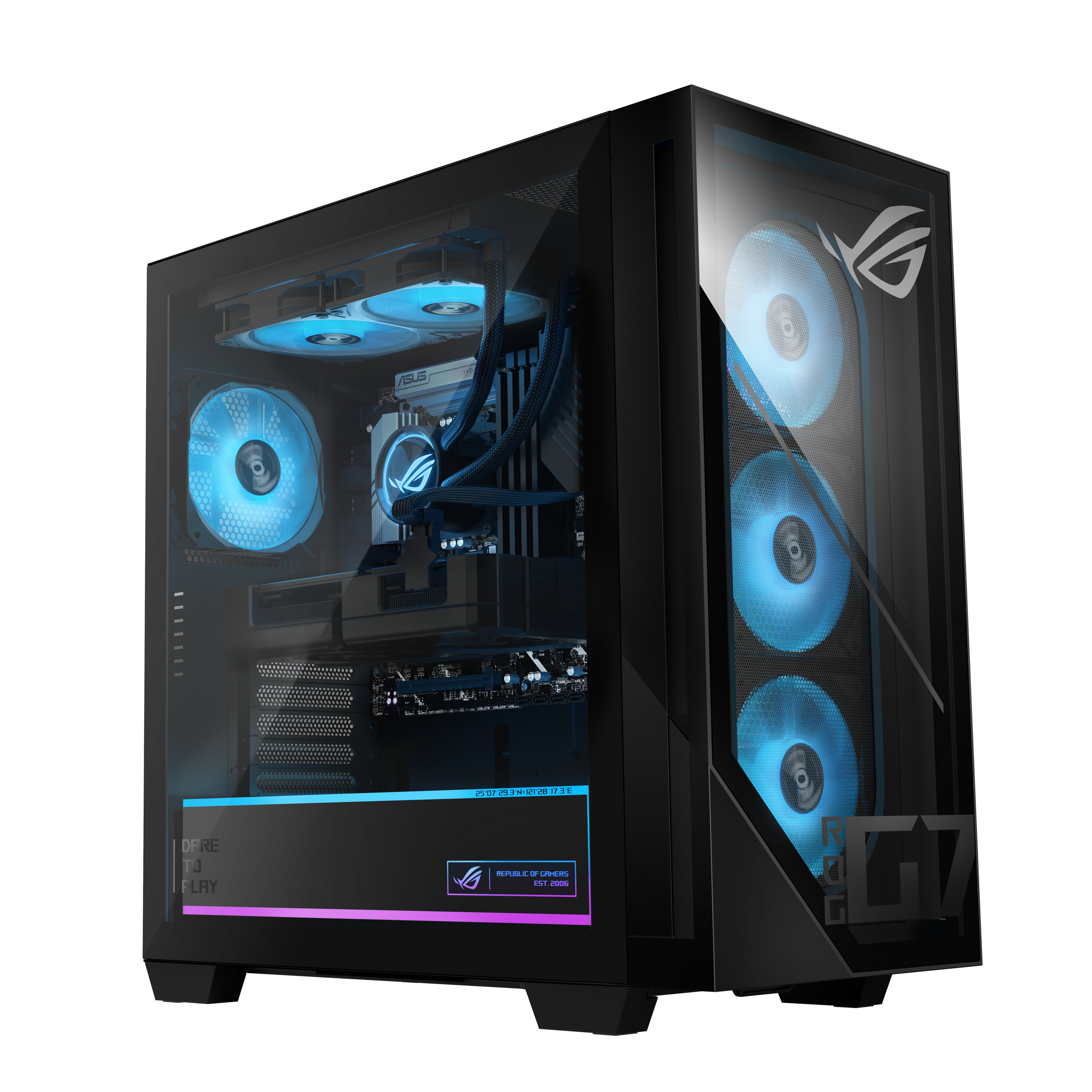 ASUS ASUS ROG G700 GM700TZ-R9800X064W AMD Ryzen™ 7 9800X3D 64 Go DDR5-SDRAM 1 To SSD NVIDIA GeForce RTX 5070 Windows 11 Home Tower PC Noir