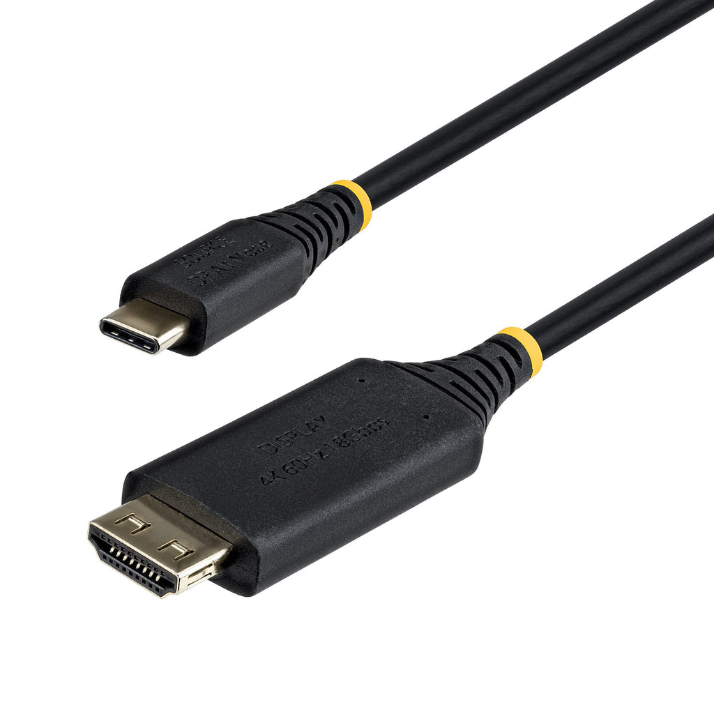StarTech.com Câble Adaptateur USB-C vers HDMI de 2m, Connecteur HDMI à Verrouillage, 4K 60Hz, Compatible Thunderbolt, HD