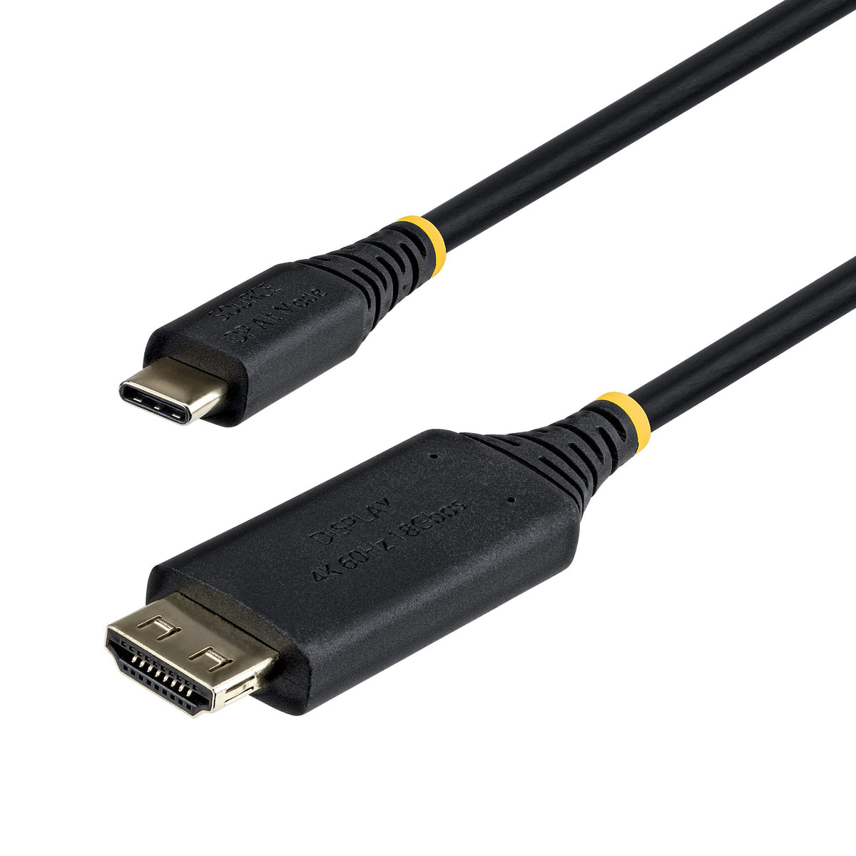 StarTech.com Câble Adaptateur USB-C vers HDMI de 1m, Connecteur HDMI à Verrouillage, 4K 60Hz, Compatible Thunderbolt, HD