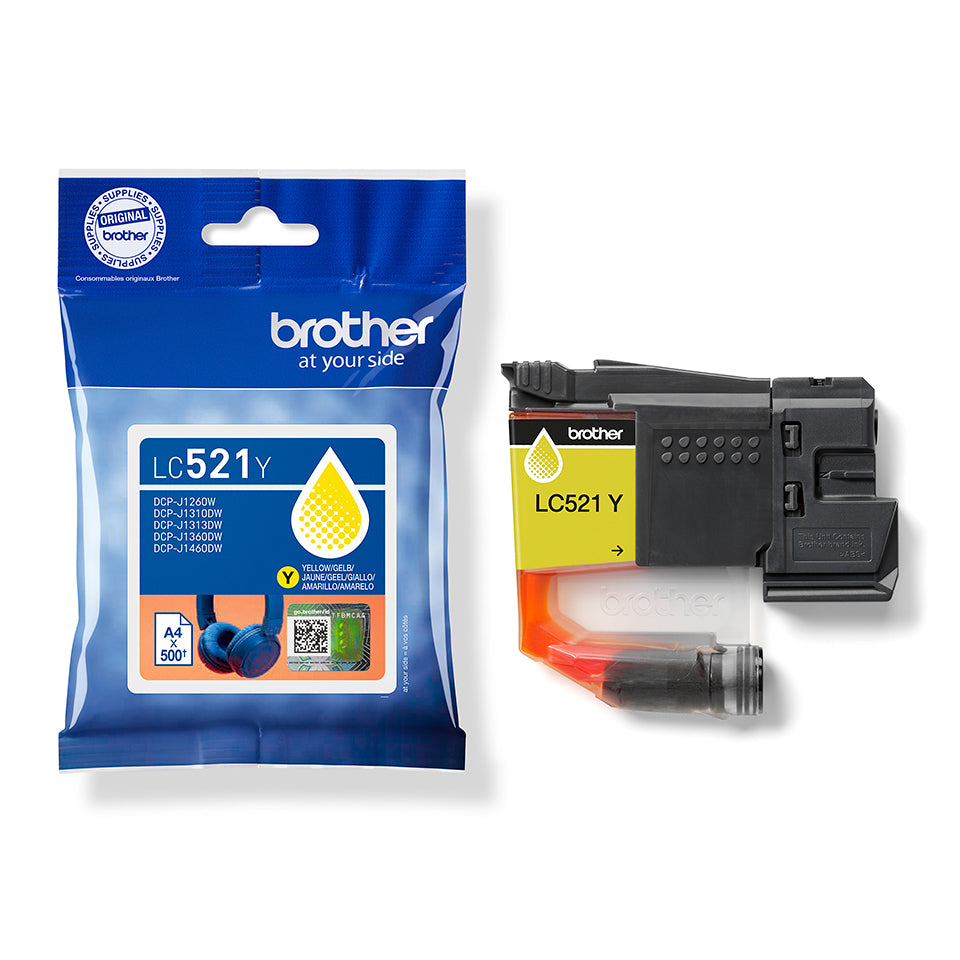 Brother LC521Y Cartouche d'encre originale - Jaune