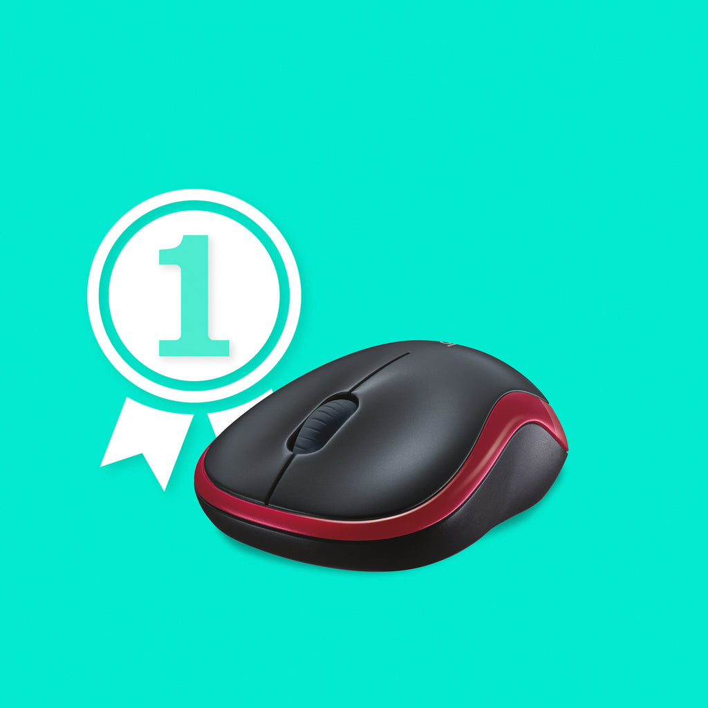 Logitech M185 Souris Optique Sans Fil, Rouge