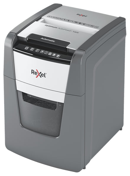 Rexel Optimum AutoFeed+ 100X destructeur de papier Destruction croisée 55 dB 22 cm Noir, Gris - vue 2