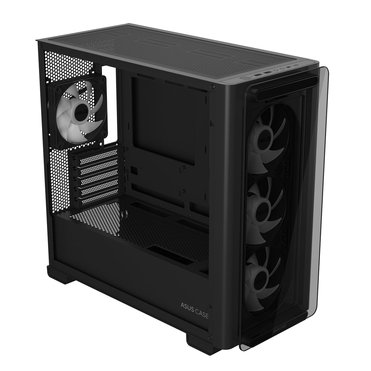 ASUS A23 PLUS TG ARGB Micro Tower, Boîtier PC, Noir