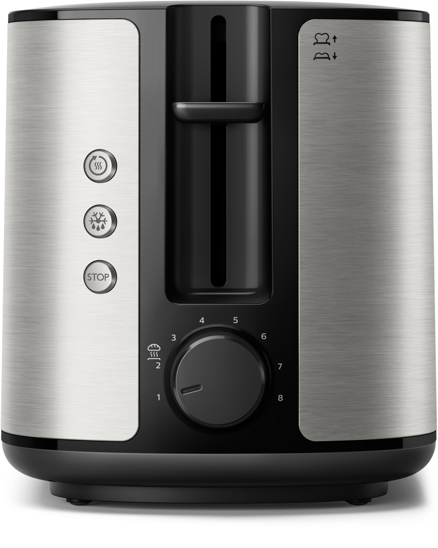 Philips Viva Collection HD2650/90 Grille-pain – 2 tranches, fente large, métal