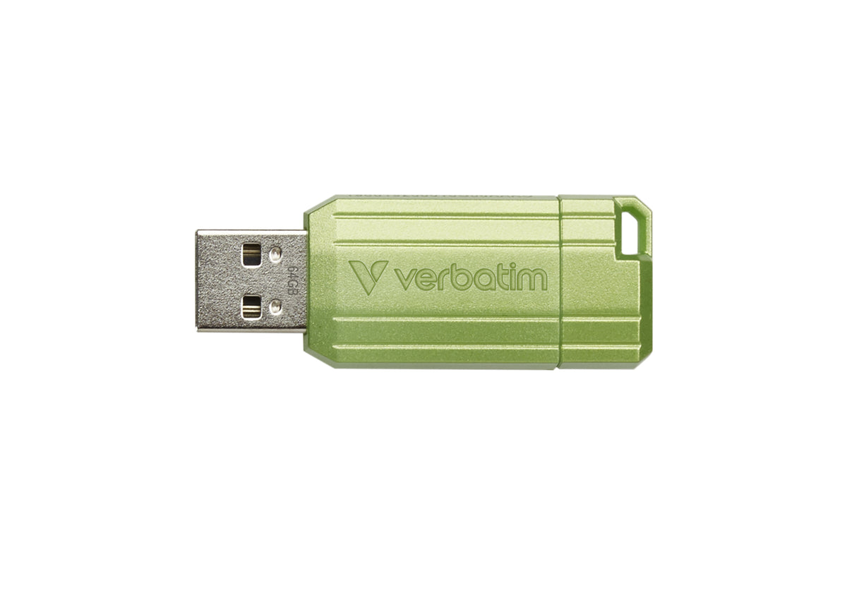 Verbatim Store n Go Pinstripe Clé USB 2.0 64 Go, Eucalyptus Green, USB Type-A