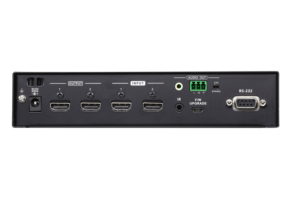 ATEN Commutateur matriciel HDMI True 4K 2 x 2 avec Désembeddeur audio