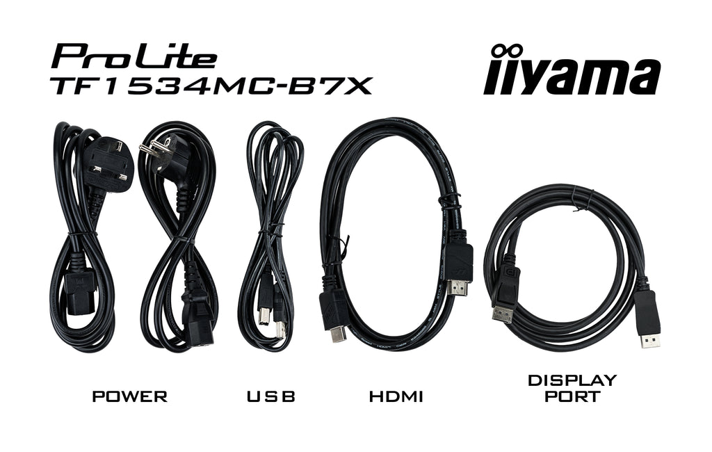 iiyama TF1534MC-B7X Écran Tactile 15" XGA LED Multi-utilisateur, Noir