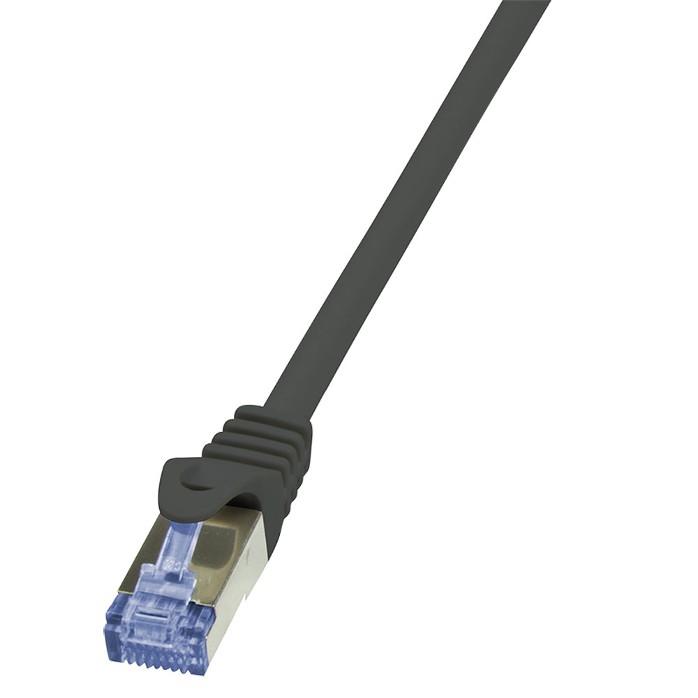 LogiLink Câble Réseau Cat.6A S/FTP 10G, RJ45, Noir, 0,5 m