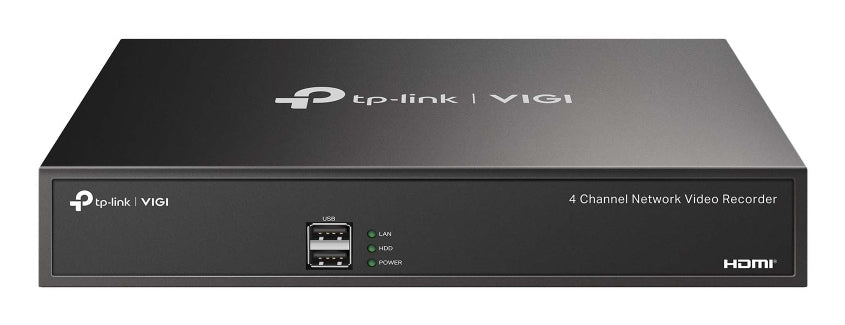 TP-Link VIGI NVR1004H Enregistreur Vidéo Réseau, 4 Canaux, Noir