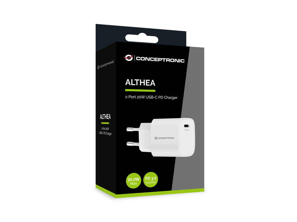 Conceptronic ALTHEA14W chargeur d'appareils mobiles Universel Blanc Secteur Charge rapide Intérieure