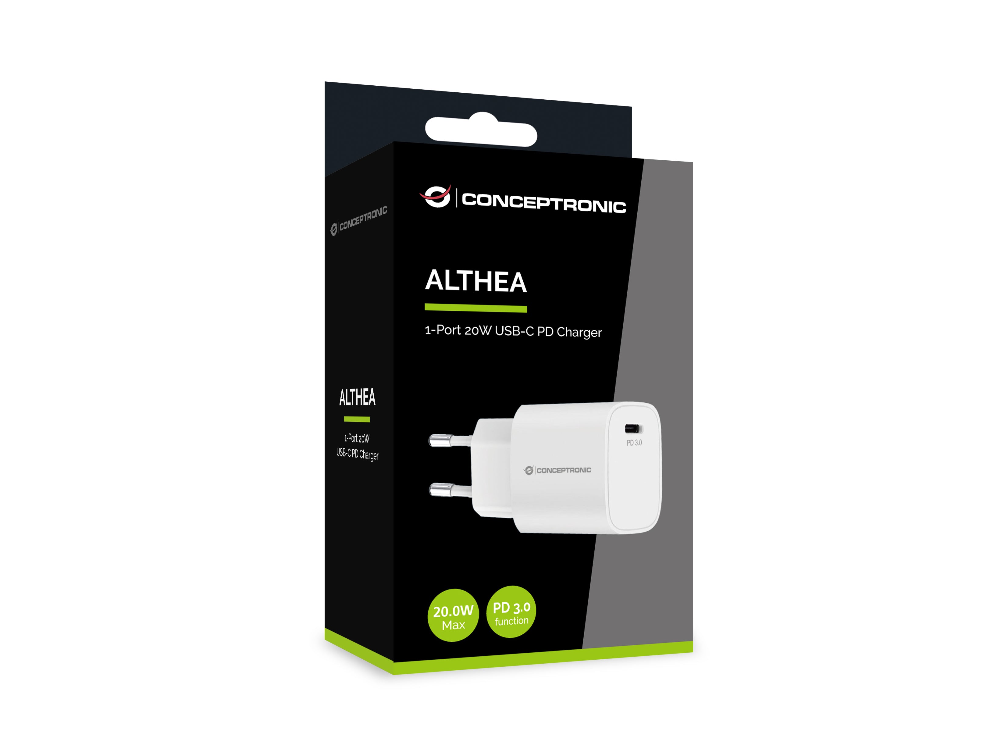 Conceptronic ALTHEA14W chargeur d'appareils mobiles Universel Blanc Secteur Charge rapide Intérieure