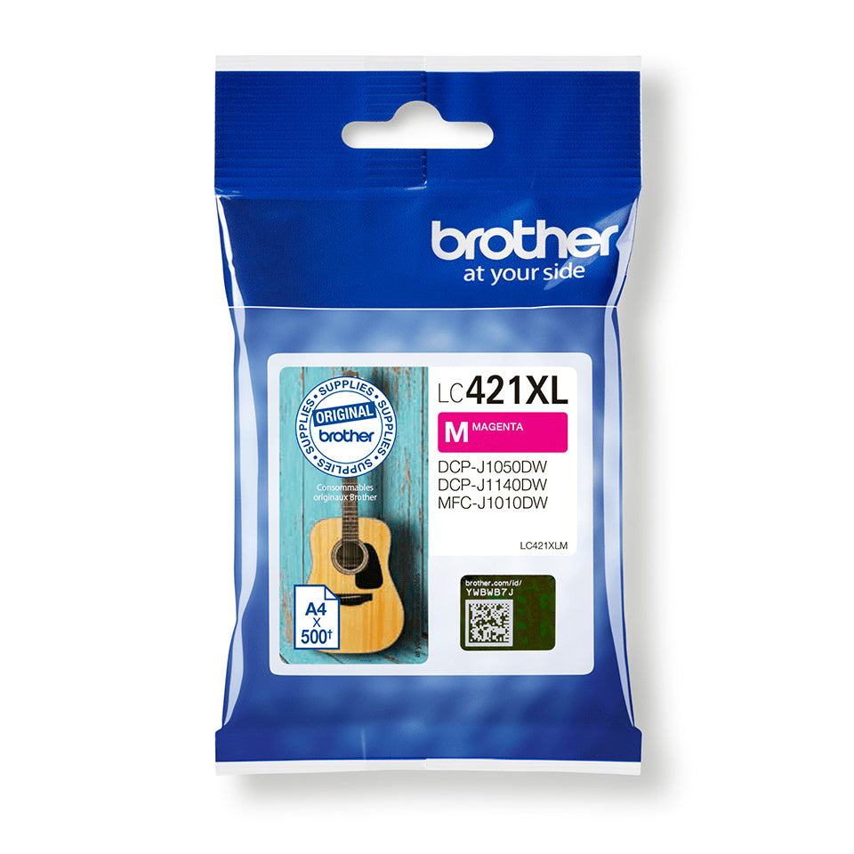 Brother LC-421XLM Cartouche d'Encre Magenta Haute Capacité (XL)