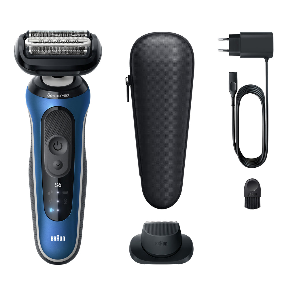 Braun Series 6 62-B1200S Rasoir à Grille et Tondeuse, Bleu
