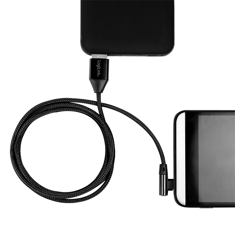 LogiLink CU0137 Câble USB 2.0 USB-A vers USB-C, 0,3 m, Noir