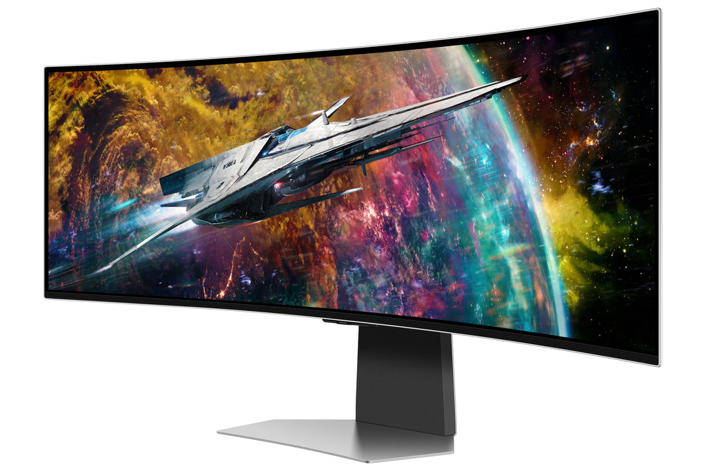 Samsung Samsung G95SC écran plat de PC 124,5 cm (49") 5120 x 1440 pixels Dual QHD OLED Argent