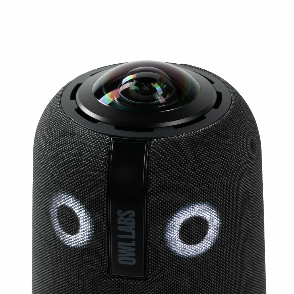 Owl Labs Meeting Owl 4+ – Caméra de visioconférence intelligente 4K, microphone et haut-parleur à 360°, avec des fonctionnalités telles que la focalisation automatique sur la personne qui parle, le zoom intelligent et l’égalisation du bruit