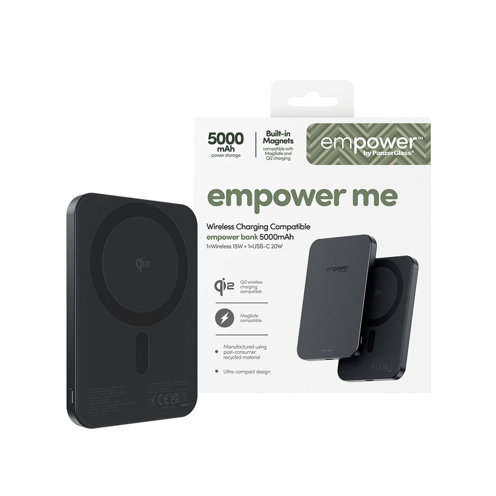PanzerGlass empower™ by ® empower™ Bank | 5000mAh | Space Black Noir