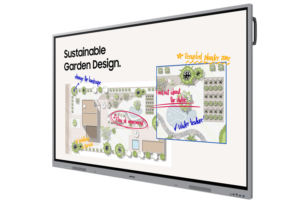 Samsung WE65FX tableau blanc interactif 165,1 cm (65") 3840 x 2160 pixels Écran tactile Gris HDMI - vue 3