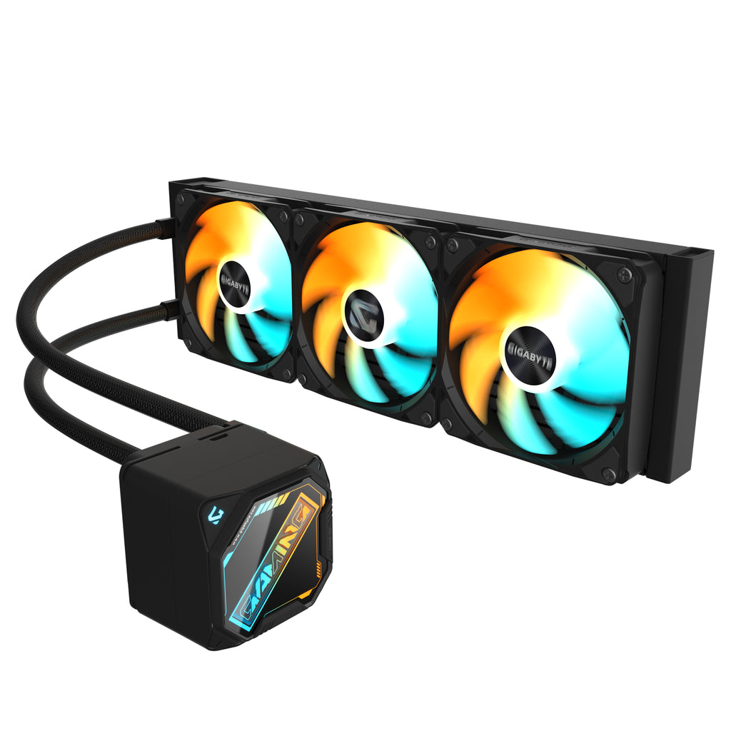 GIGABYTE GAMING 360 Refroidisseur Liquide pour CPU - 3x120 mm Ventilateurs ARGB, Mécanisme d'emboîtement coulissant, DAISY-CHAIN, Compatible Intel LGA 1851 et AMD AM5