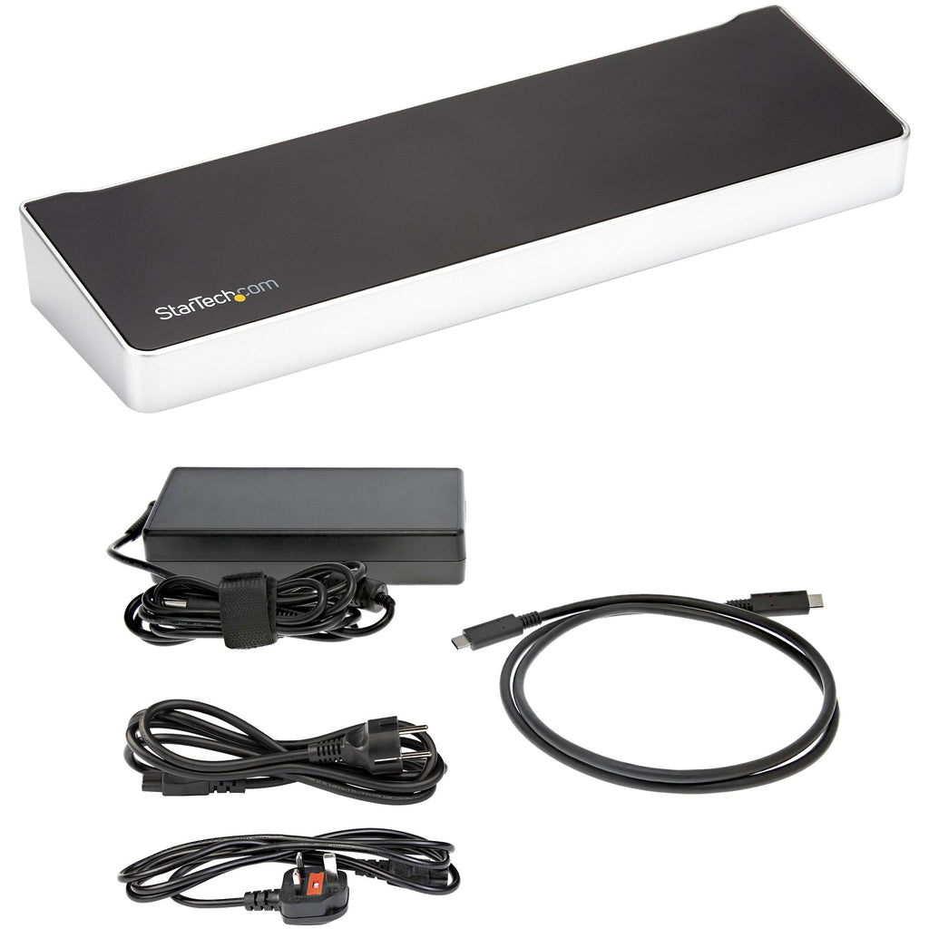 StarTech.com Station d'Accueil USB-C 4K, Station d'Accueil pour Triple Moniteur UHD 4K, Mac et Windows, USB C vers HDMI 