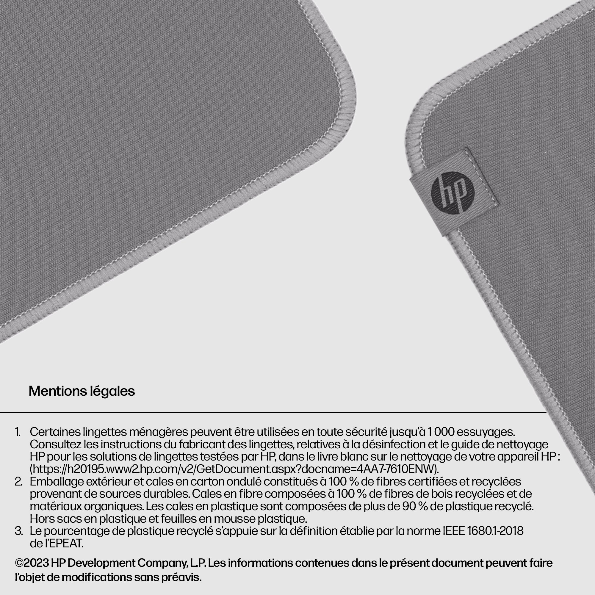 HP Tapis de souris désinfectable 100