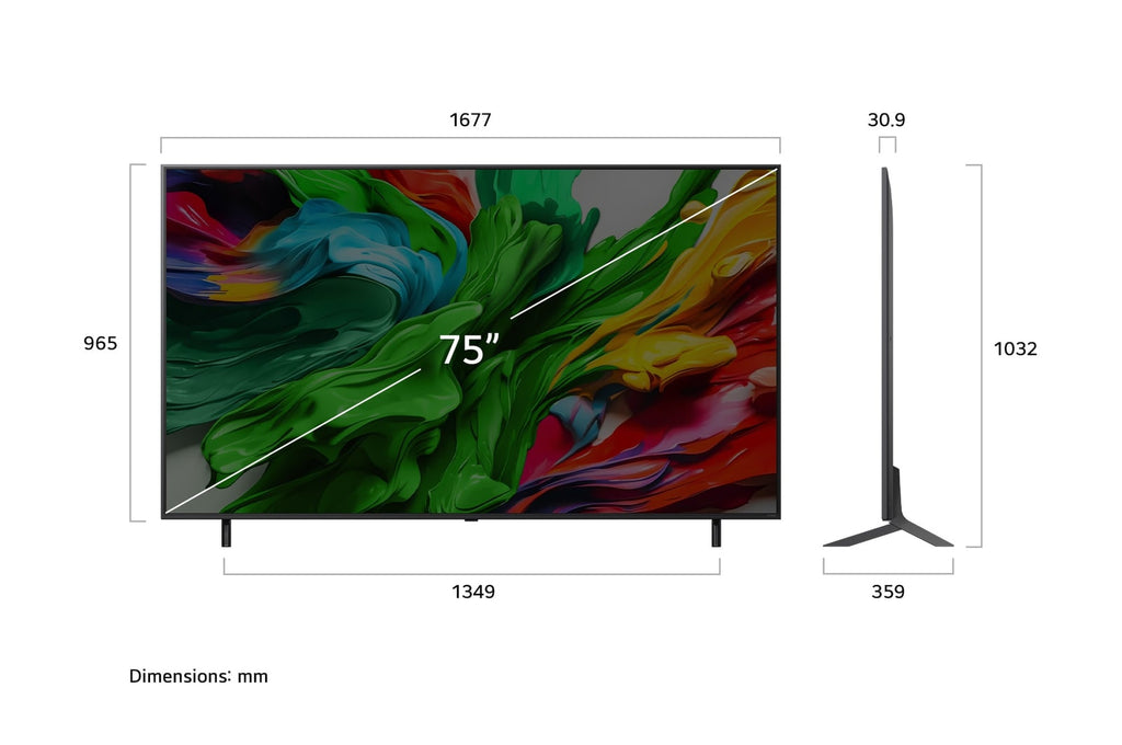 LG QNED evo AI 75QNED85A6C 190,5 cm (75") 4K Ultra HD Smart TV Wifi Noir